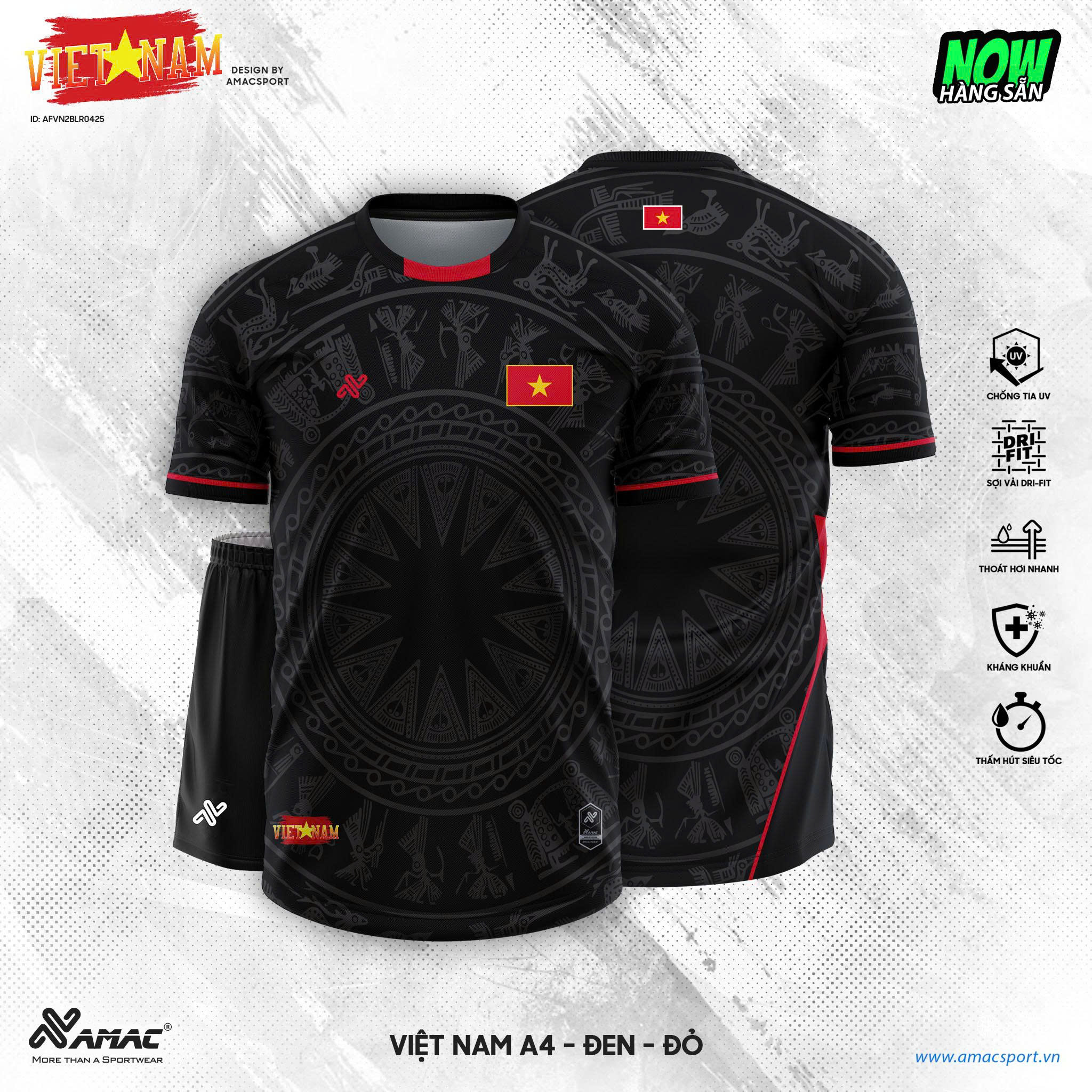 Bộ Đồ Đá Banh AMAC trống đồng