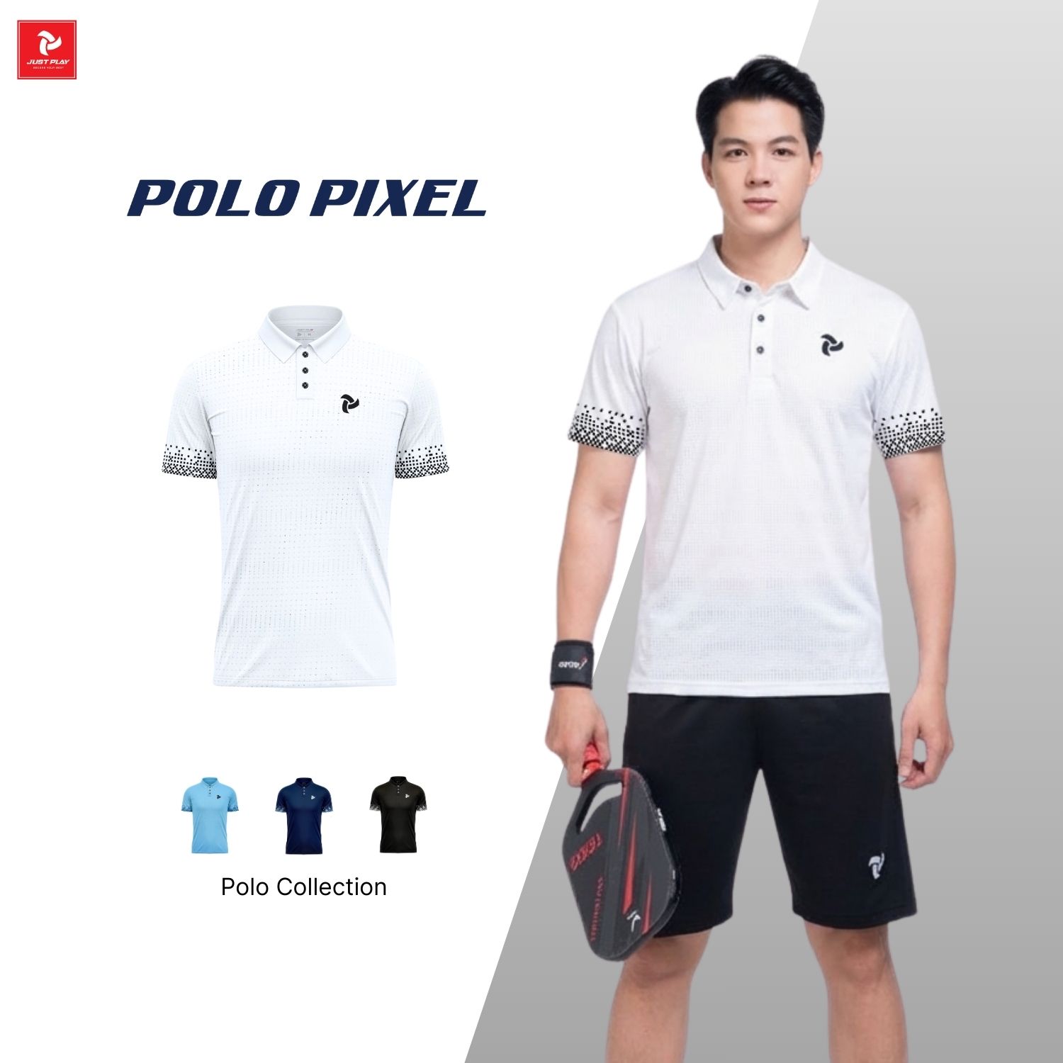 Áo Polo Just Play Pixel