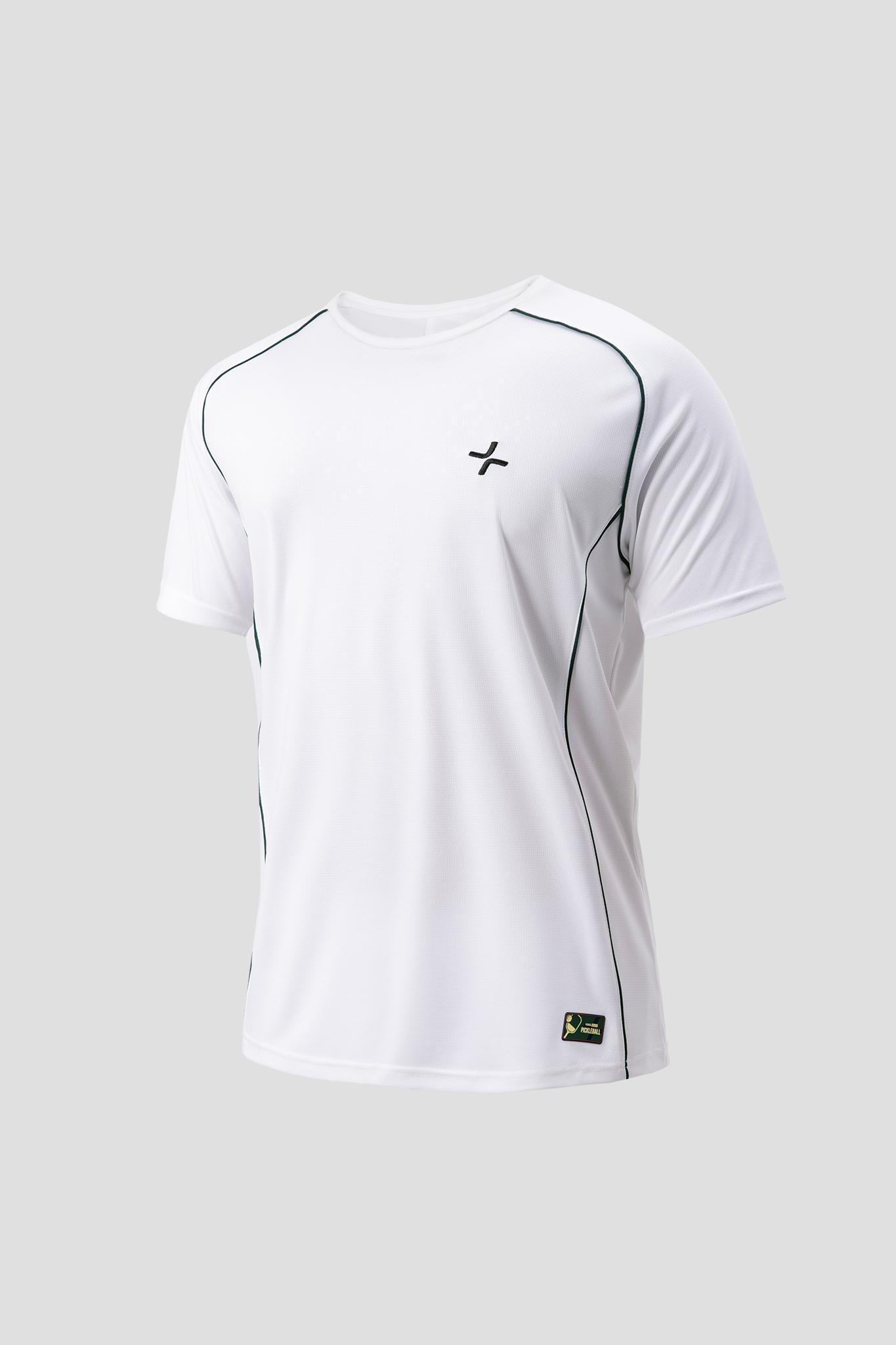 Áo tshirt Pickleball Driveshot Essentials - Trắng phối xanh lá