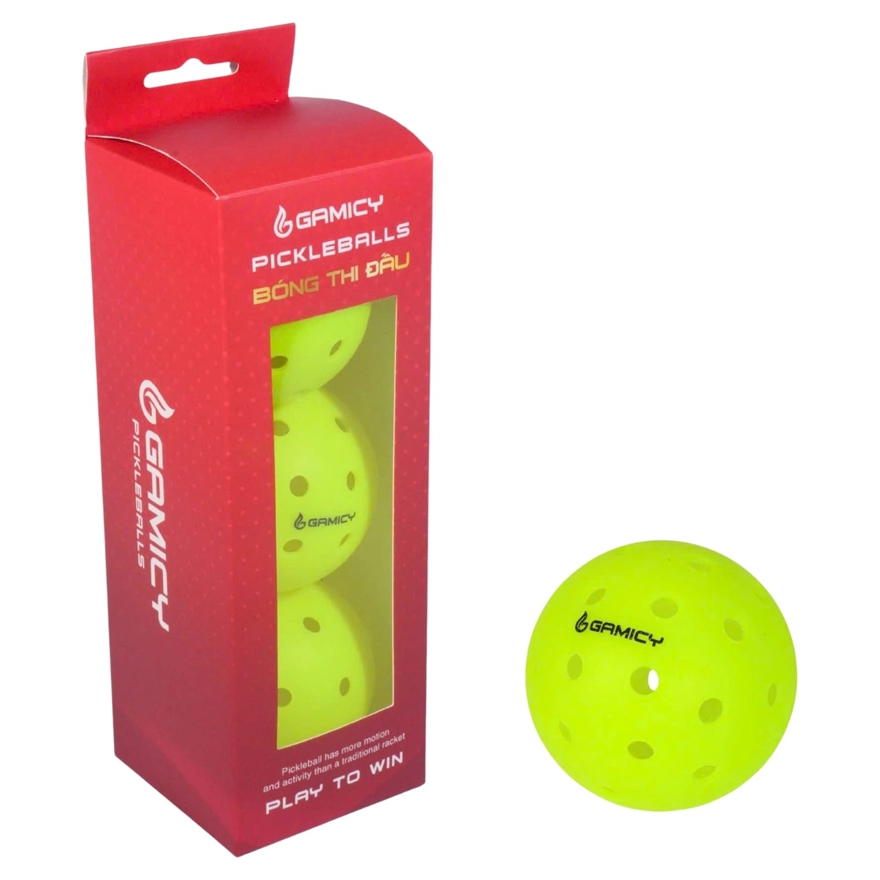 Hộp 3 Bóng thi đấu Pickleball Gamicy G-Pro40L