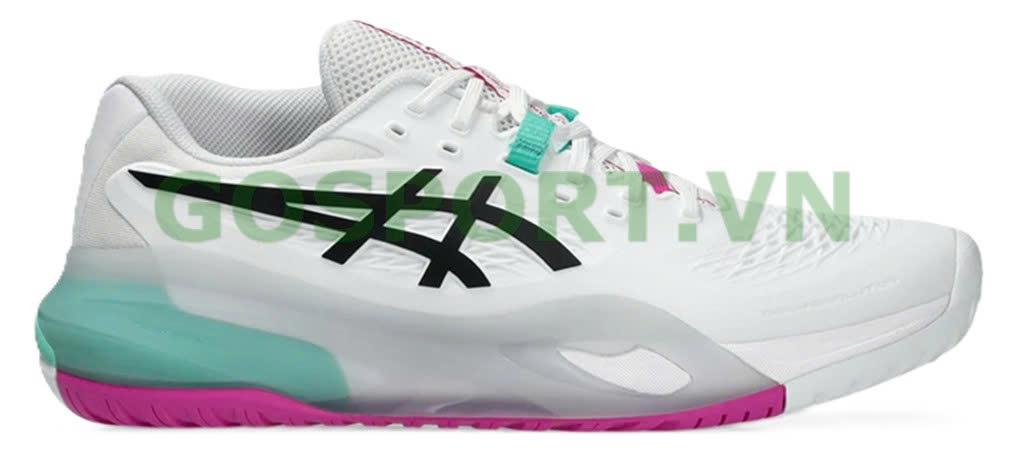 Giày Asics Gel Resolution X Trắng Hồng Xanh Lá