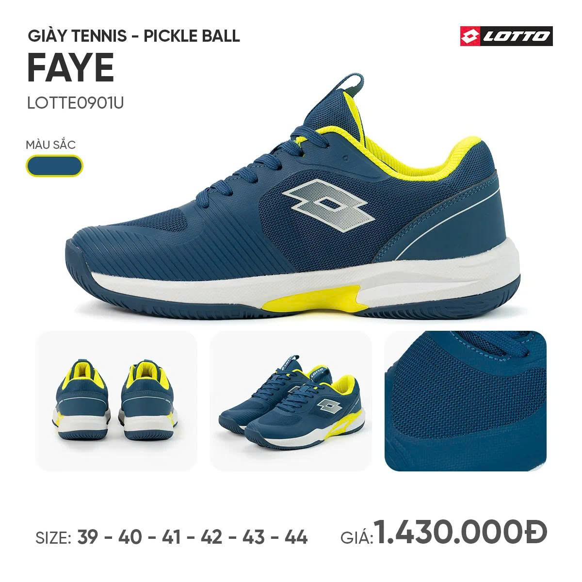 GIÀY THỂ THAO PICKLEBALL LOTTO FAYE