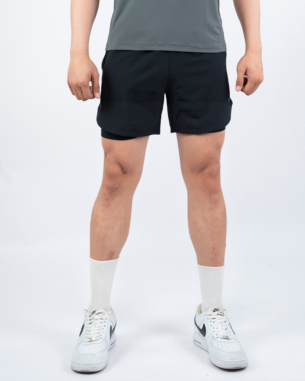 Quần Đùi 2 Lớp Tập Gym, Yoga, Chạy Bộ, Tennis, Pickleball Nam ICADO HT104