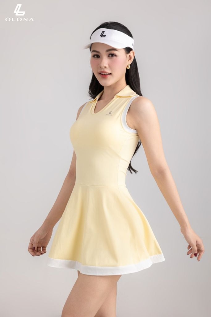 Đầm Pickleball Tennis Golf Thể Thao Nữ Phối Viền SB12