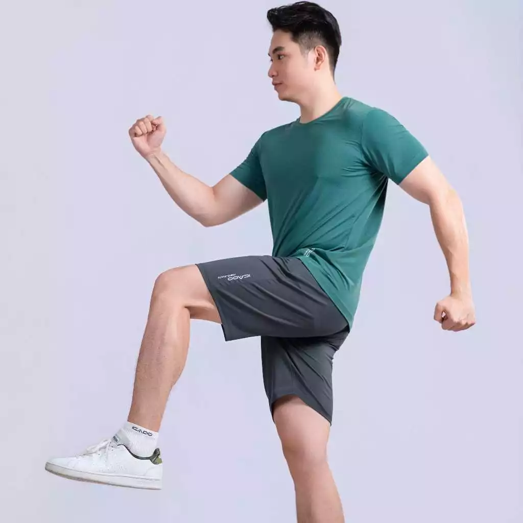 Quần Đùi Tập Gym, Chạy Bộ, Tennis, Pickleball Nam ICADO HT106