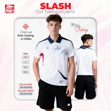 ÁO THỂ THAO CẦU LÔNG PICKLEBALL NAM SLASH AL05 RIKI