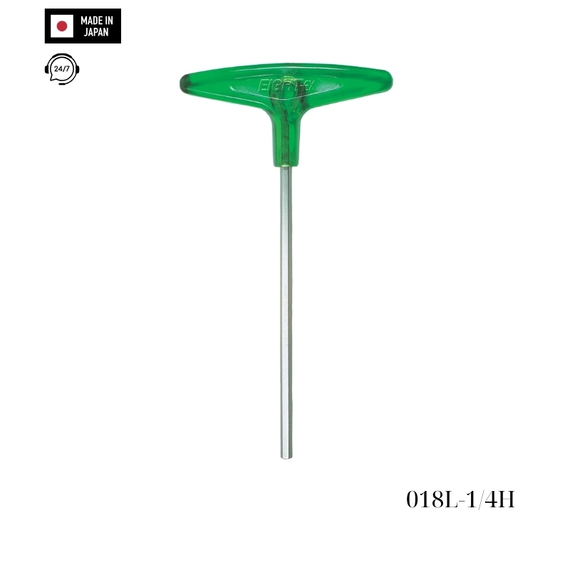 Lục giác chữ T hệ inch loại tay dài EIGHT 018L-1/4H Nhật Bản