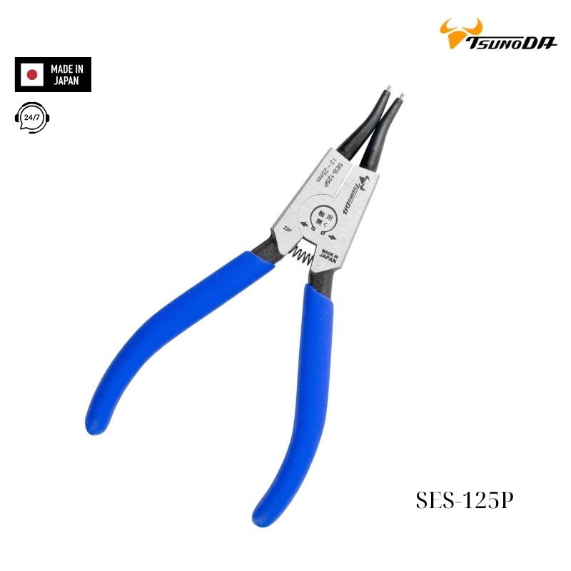 Kìm mở phe mũi thẳng 5 inch Tsunoda SES-125P Nhật Bản