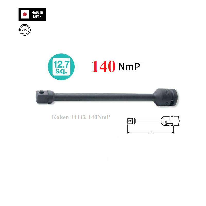 Thanh xoắn giới hạn lực koken 14112-140NmP Nhật Bản