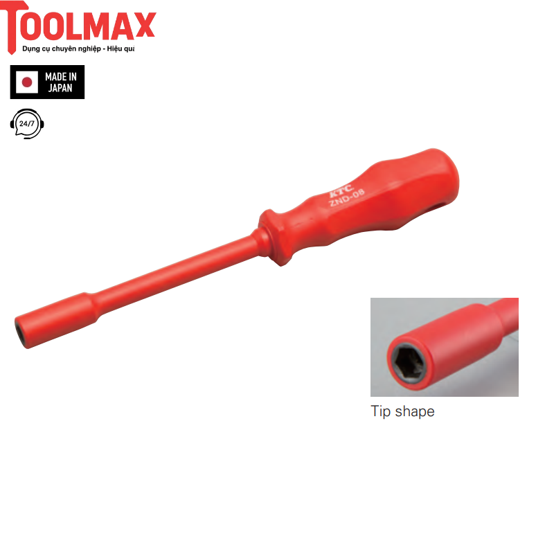 Tua vít điếu lục giác cách điện KTC ZND-08