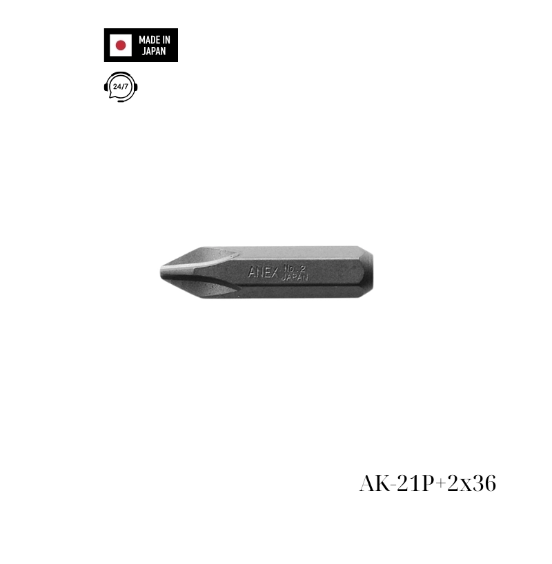 Mũi vít đóng Anex AK-21P+2x36 Nhật Bản