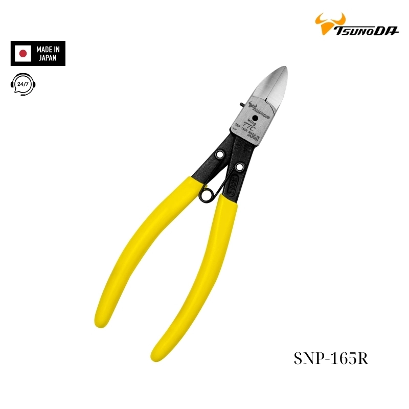 Kìm cắt nhựa lưỡi tròn Tsunoda SNP-165R Nhật Bản