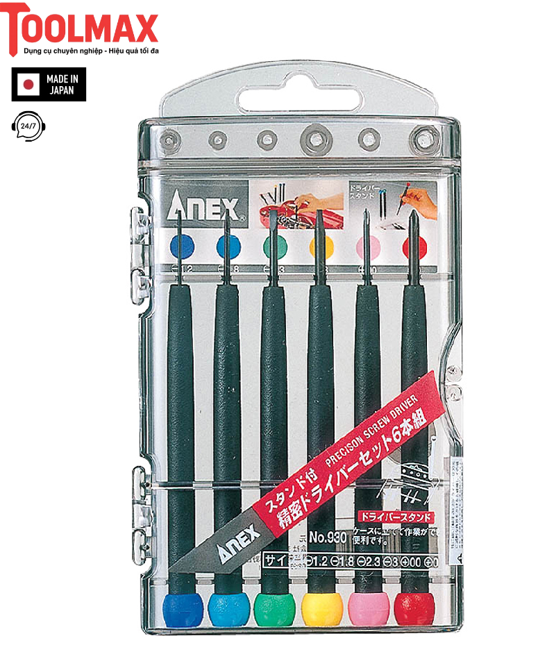 Bộ tô vít sửa chữa điện tử Anex No.930