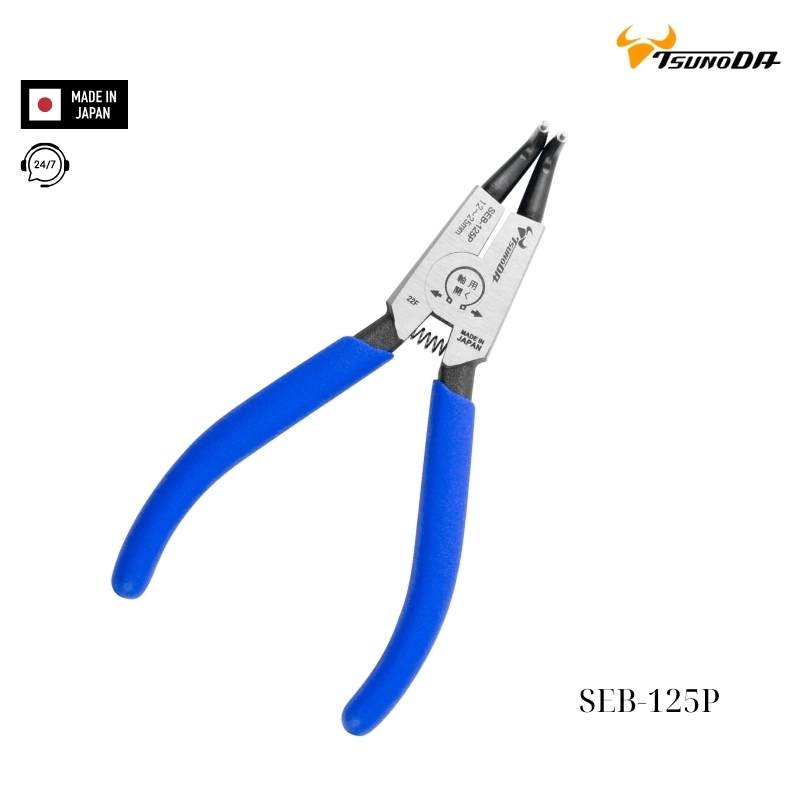 Kìm mở phe mũi cong 5 inch Tsunoda SEB-125P Nhật Bản