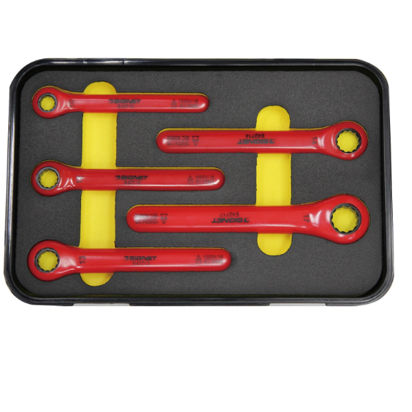 Bộ cờ lê đầu vòng tự động cách điện Signet E82005