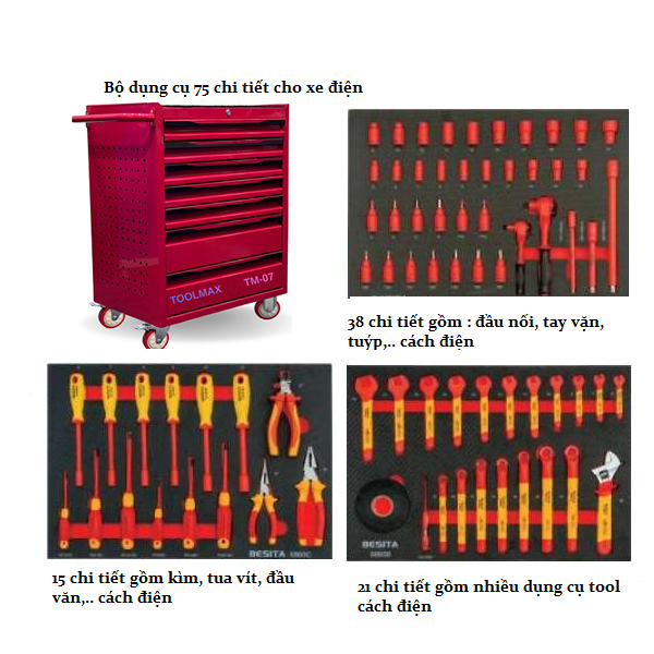 Tủ dụng cụ đồ nghề cho xe điện