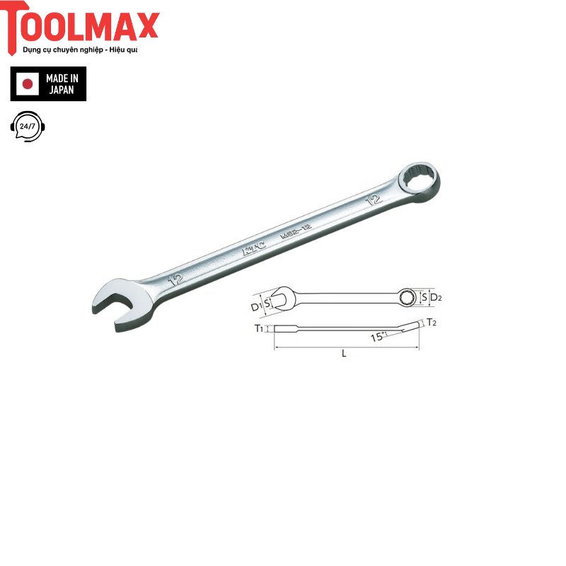 Cờ lê vòng miệng KTC MS2