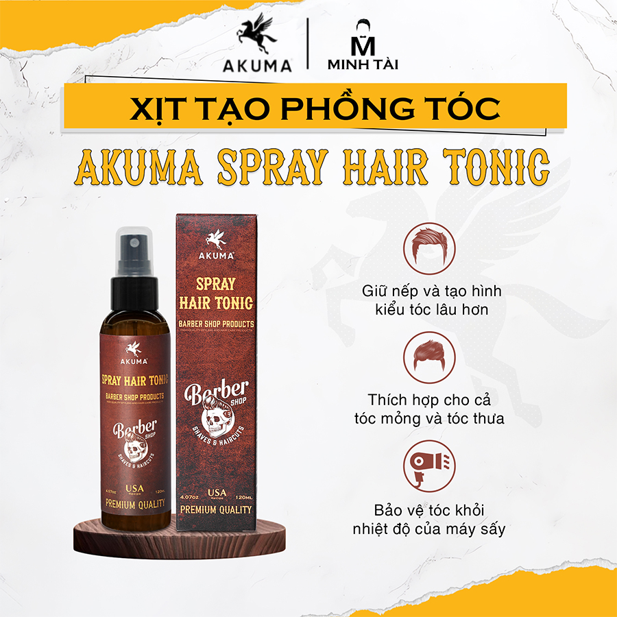 XỊT TẠO PHỒNG TÓC AKUMA SPRAY HAIR TONIC
