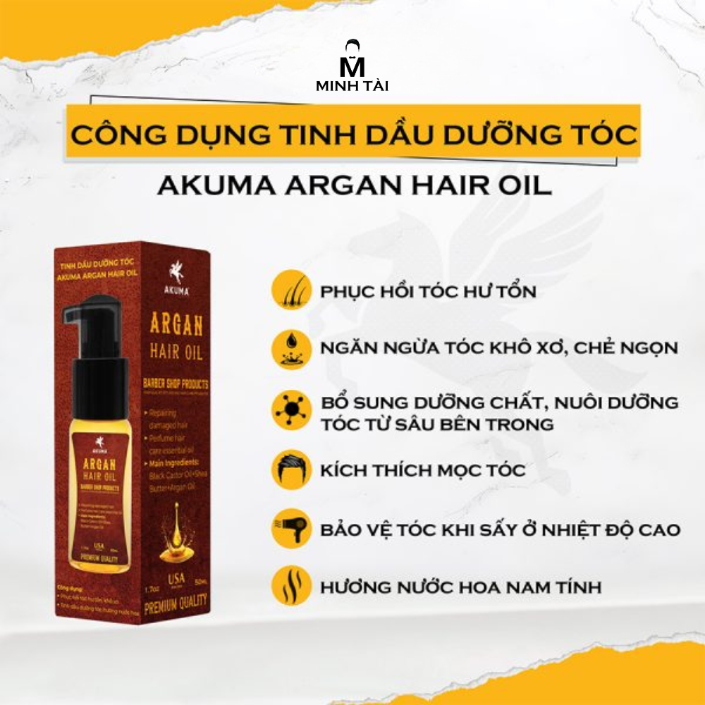 Tinh Dầu Dưỡng Tóc AKUMA Argan Hair Oil