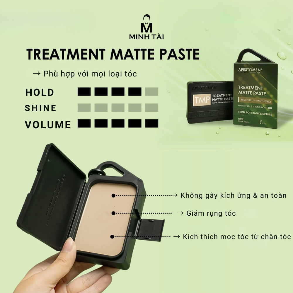 Sáp Tạo Kiểu Kết Hợp Nuôi Dưỡng Tóc Apestomen Treatment Matte Paste