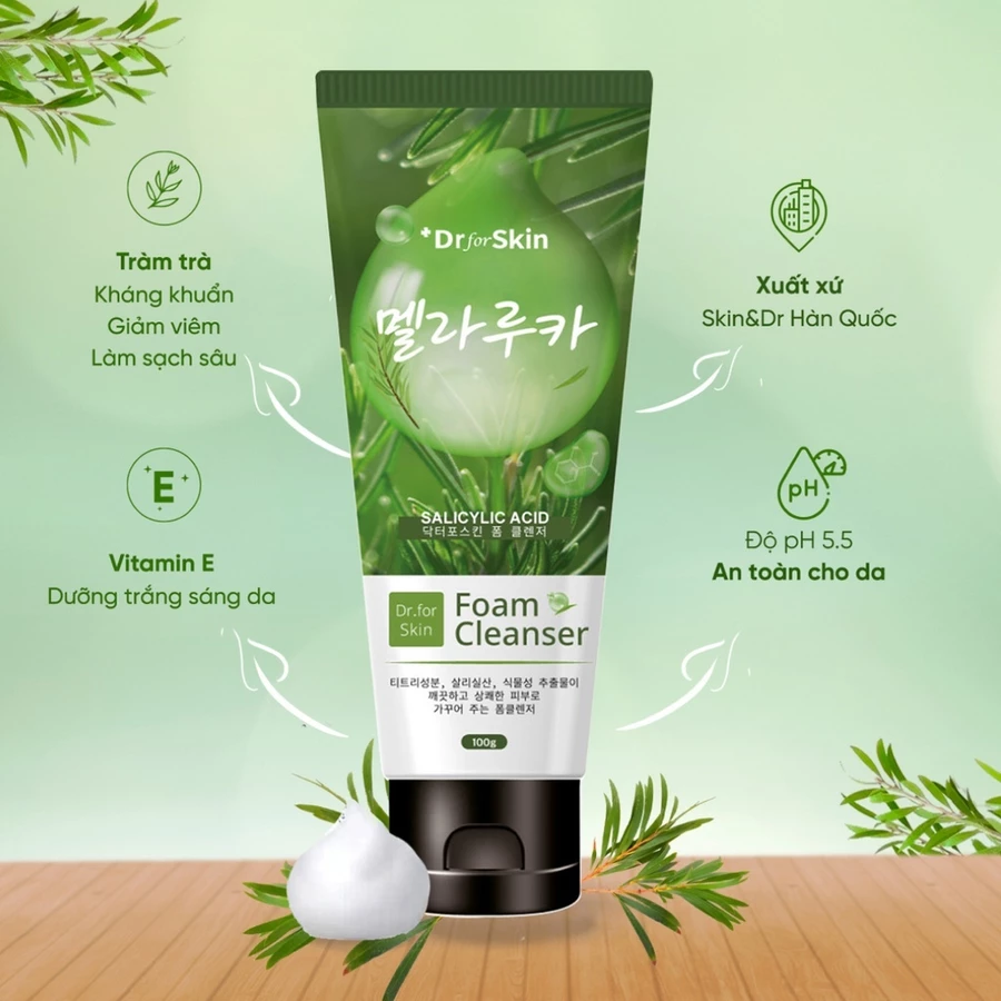 Sữa Rửa Mặt Tràm Trà Dr.FORSKIN Tea tree