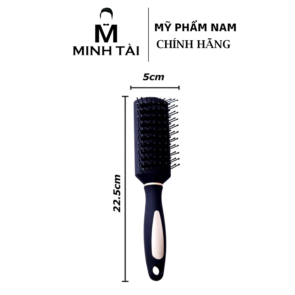 Lược bán nguyệt tạo phồng tóc chuôi vàng - Lược sấy uốn tóc