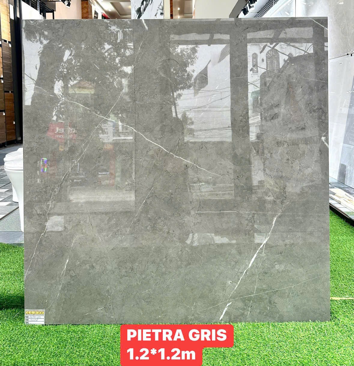 Gạch ấn độ 120x120 PIETRA GRIS xương đá