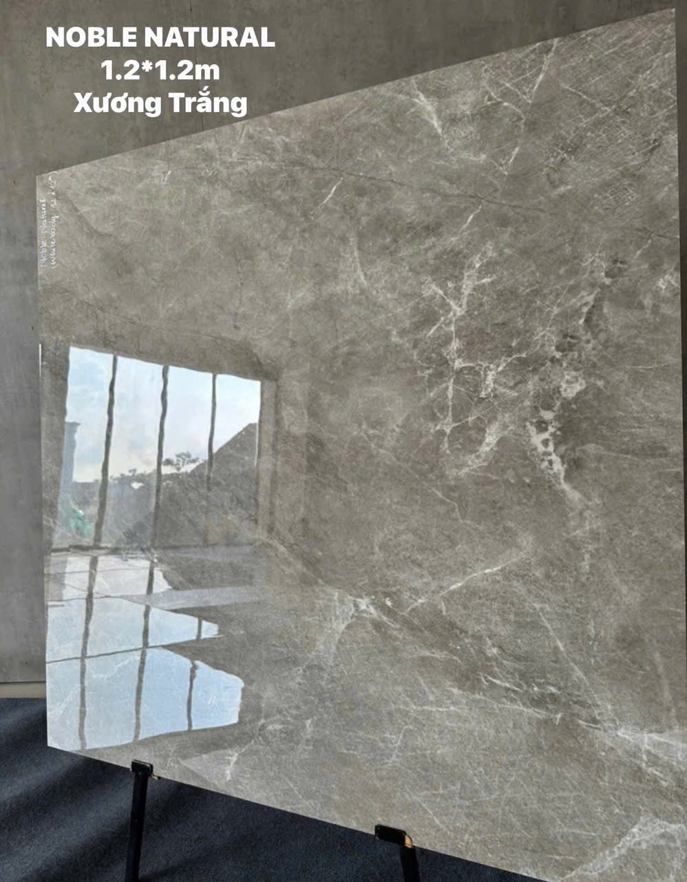 Gạch ấn độ 120x120 NOBLE NATURAL( WHITE BODY) Glossy xương trắng