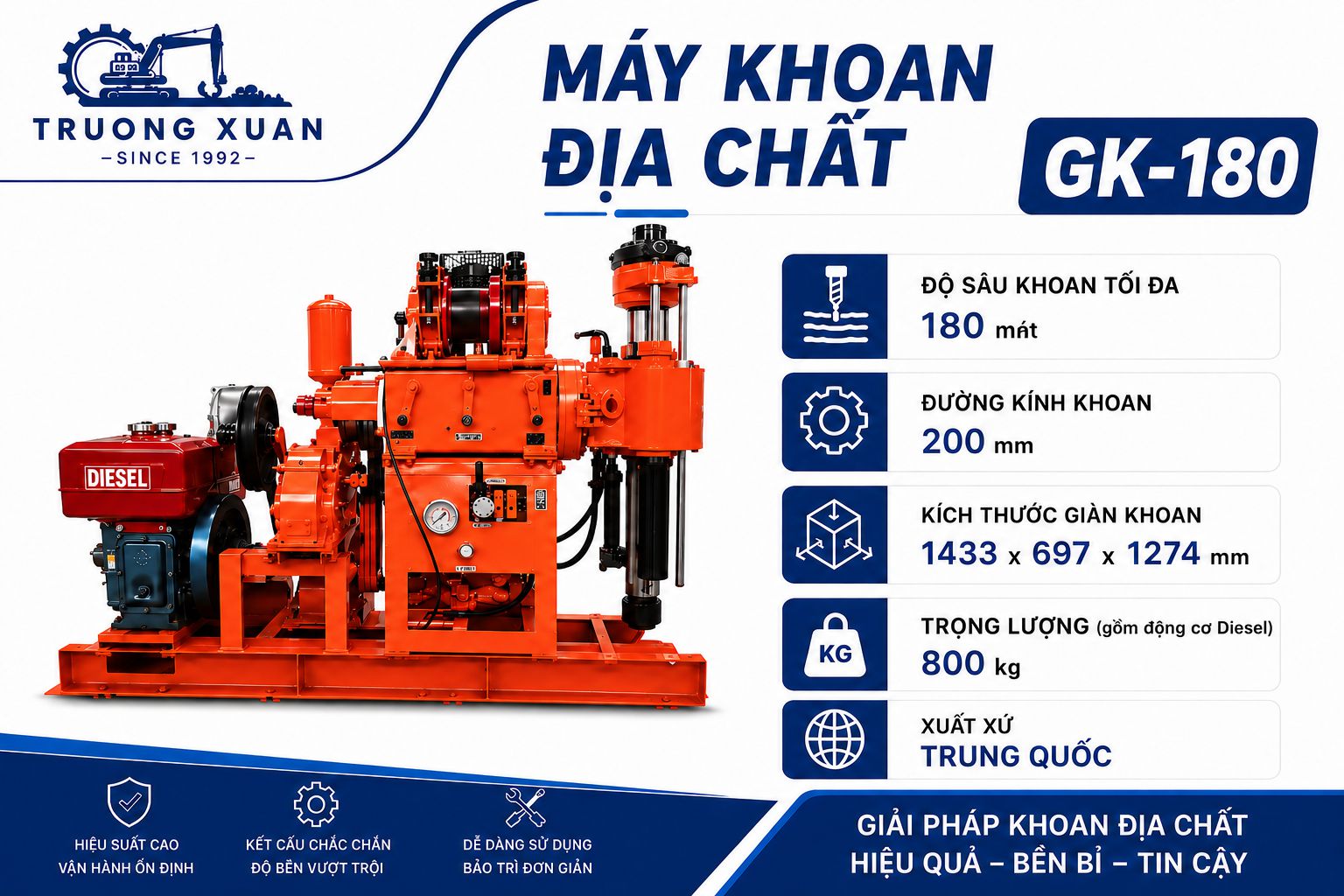 Máy khoan GK-180 Kinh địa