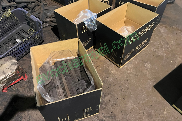 avc briquette charcoal packaging area