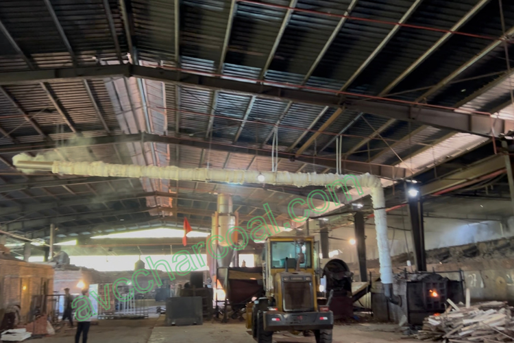 avc factory storage packed bbq smokeless clean sawdust briquette charcoal boxes for export