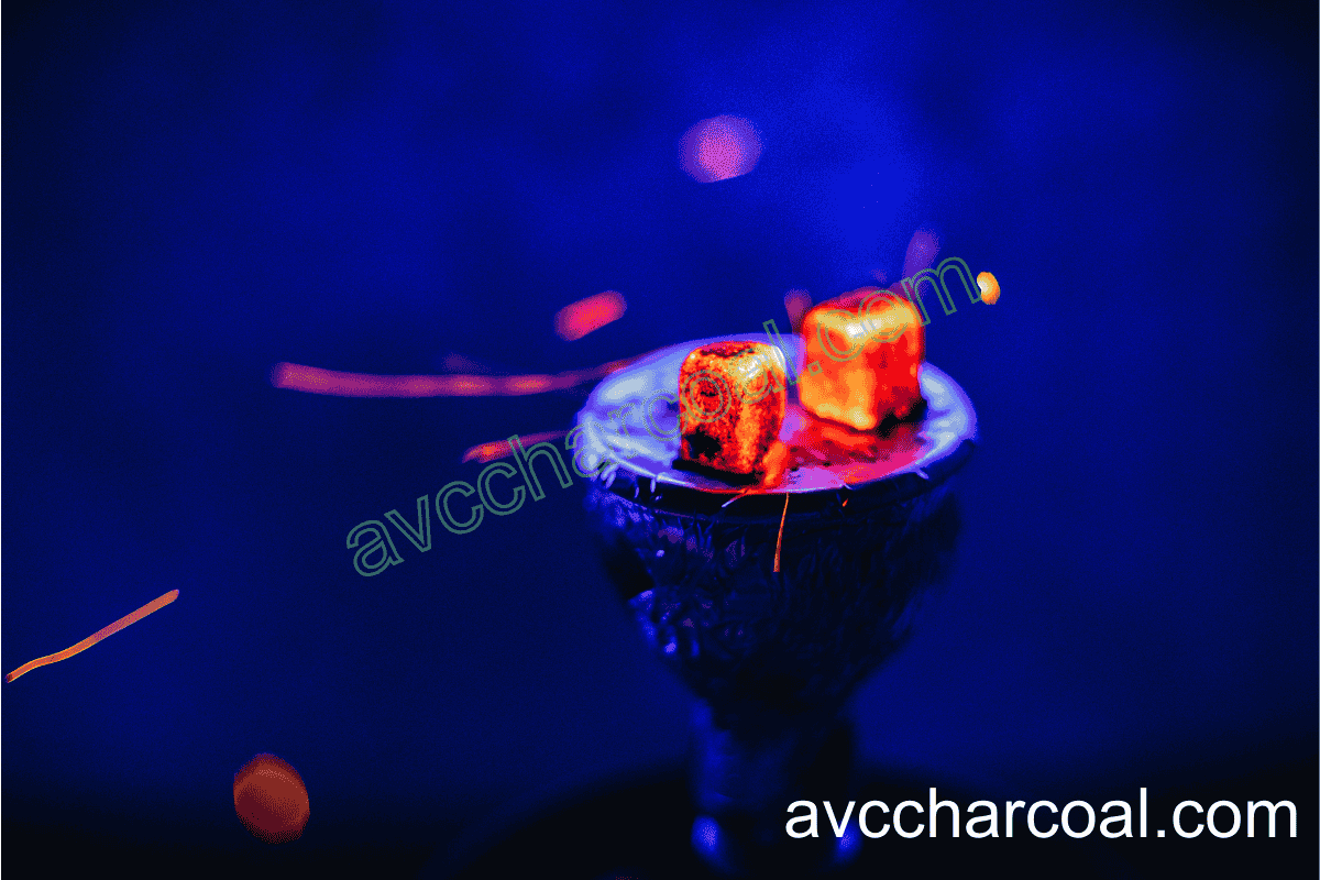 A diagram or photo showing the correct spacing between charcoal stacks for optimal airflow and temperature control.