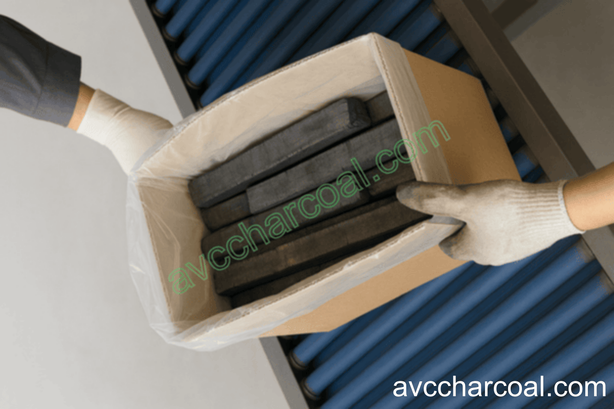Export wood square shape sawdust briquette charcoal from manufacturer in Viet Nam BBQ smokeless low ash and long burning time cheap price