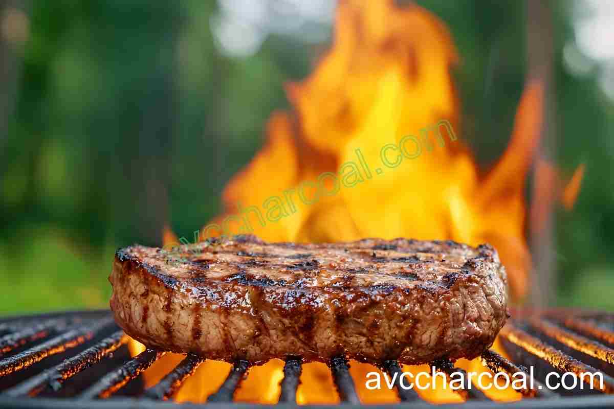 Close up of high quality smokeless sawdust briquette charcoal for bbq covered in gray ash and ready for cooking.