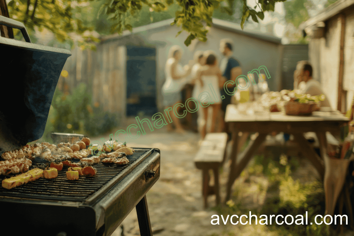 Choosing a safe BBQ location to prevent forest fires when using charcoal