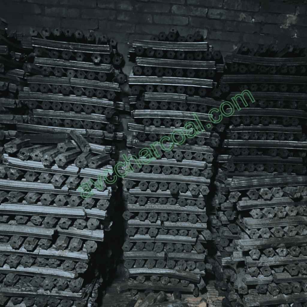 Hexagonal Sawdust Briquette Charcoal
