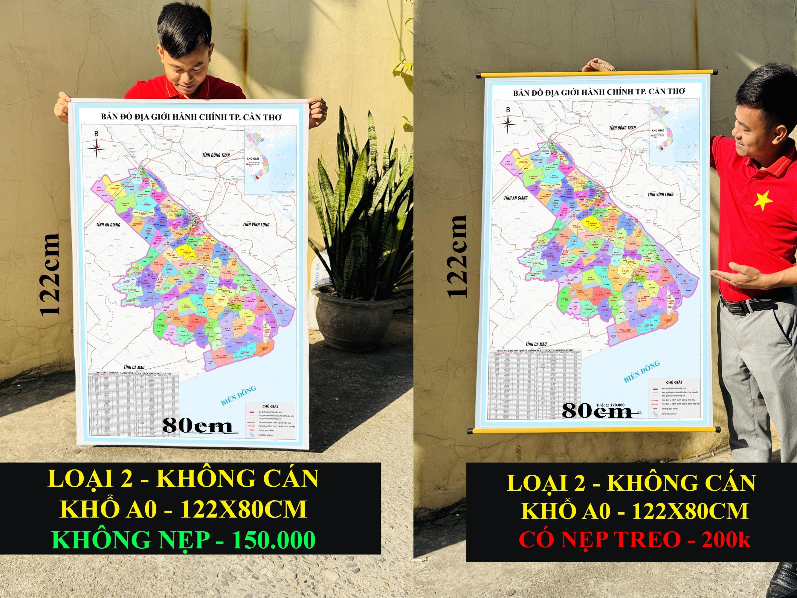 Bản Đồ TP Cần Thơ (Sóc Trăng, Hậu Giang và TP Cần Thơ) cập nhật 2026 có cả tên xã phường mới và cũ chi tiết