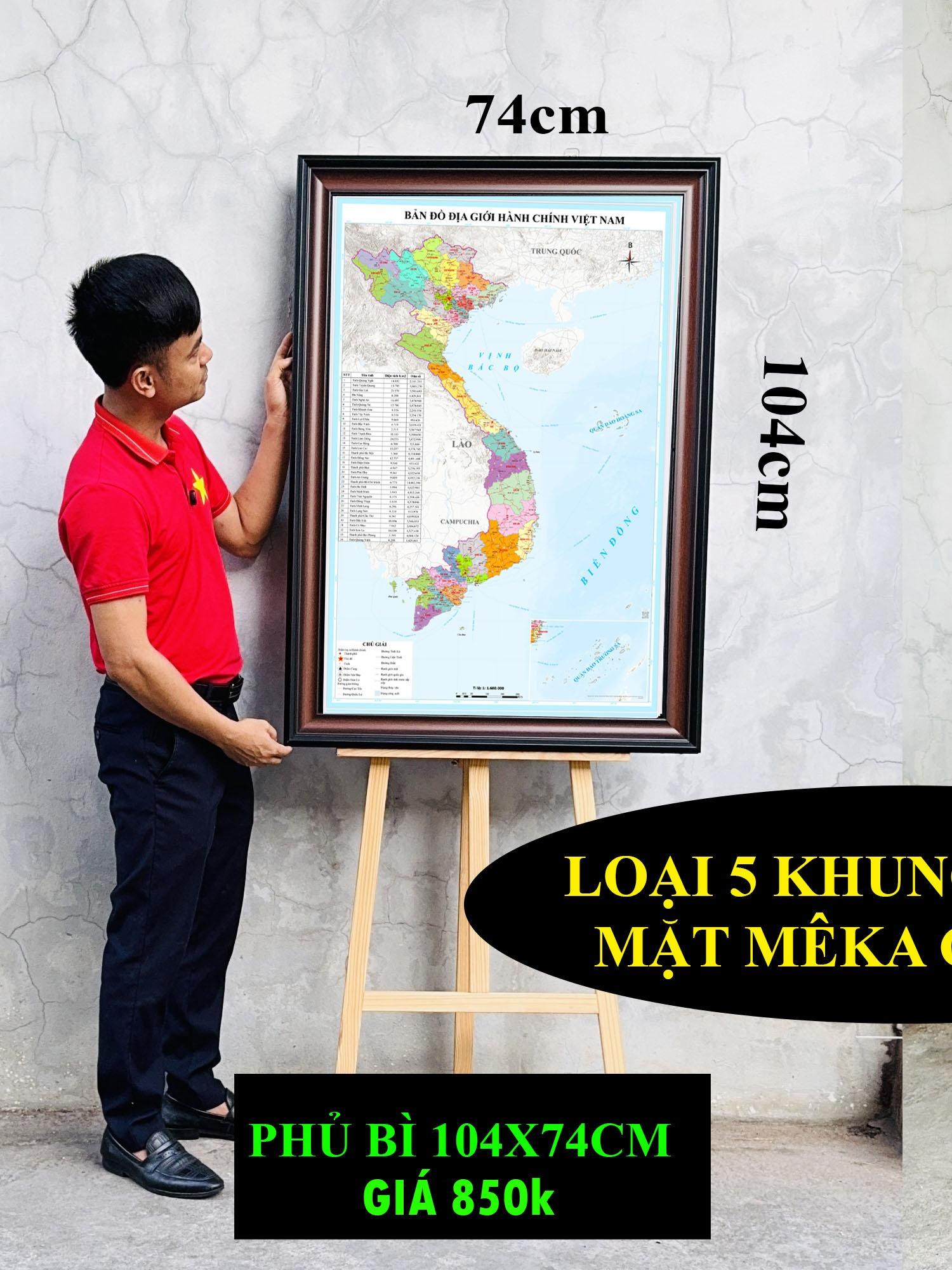 Bản Đồ Việt Nam mới nhất 2026 In siêu nét trên đề can chống nước Dễ Tra Cứu Chính Xác chi tiết