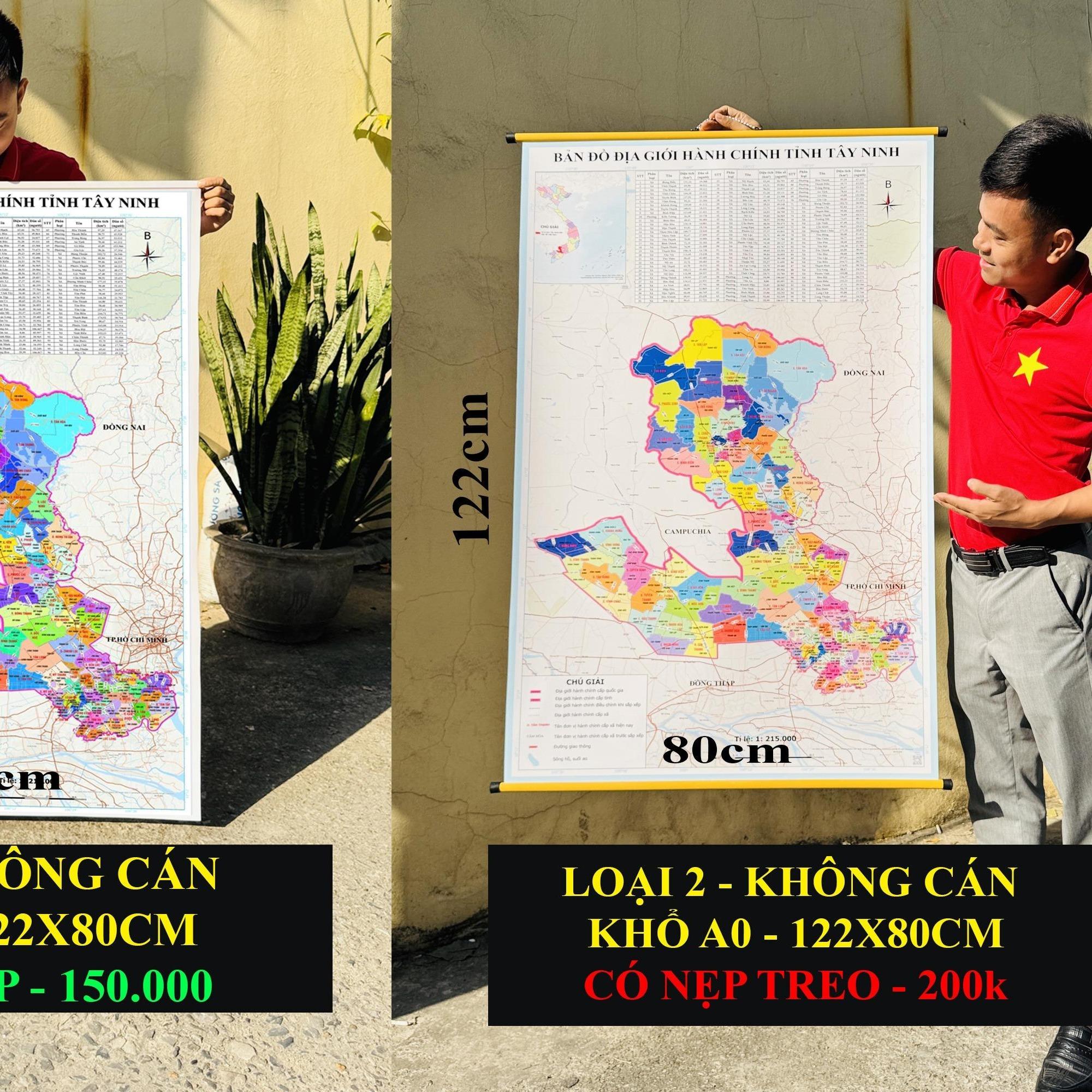 Bản Đồ Tây Ninh (Tây Ninh và Long An) cập nhật 2026 có cả tên xã phường mới và cũ chi tiết
