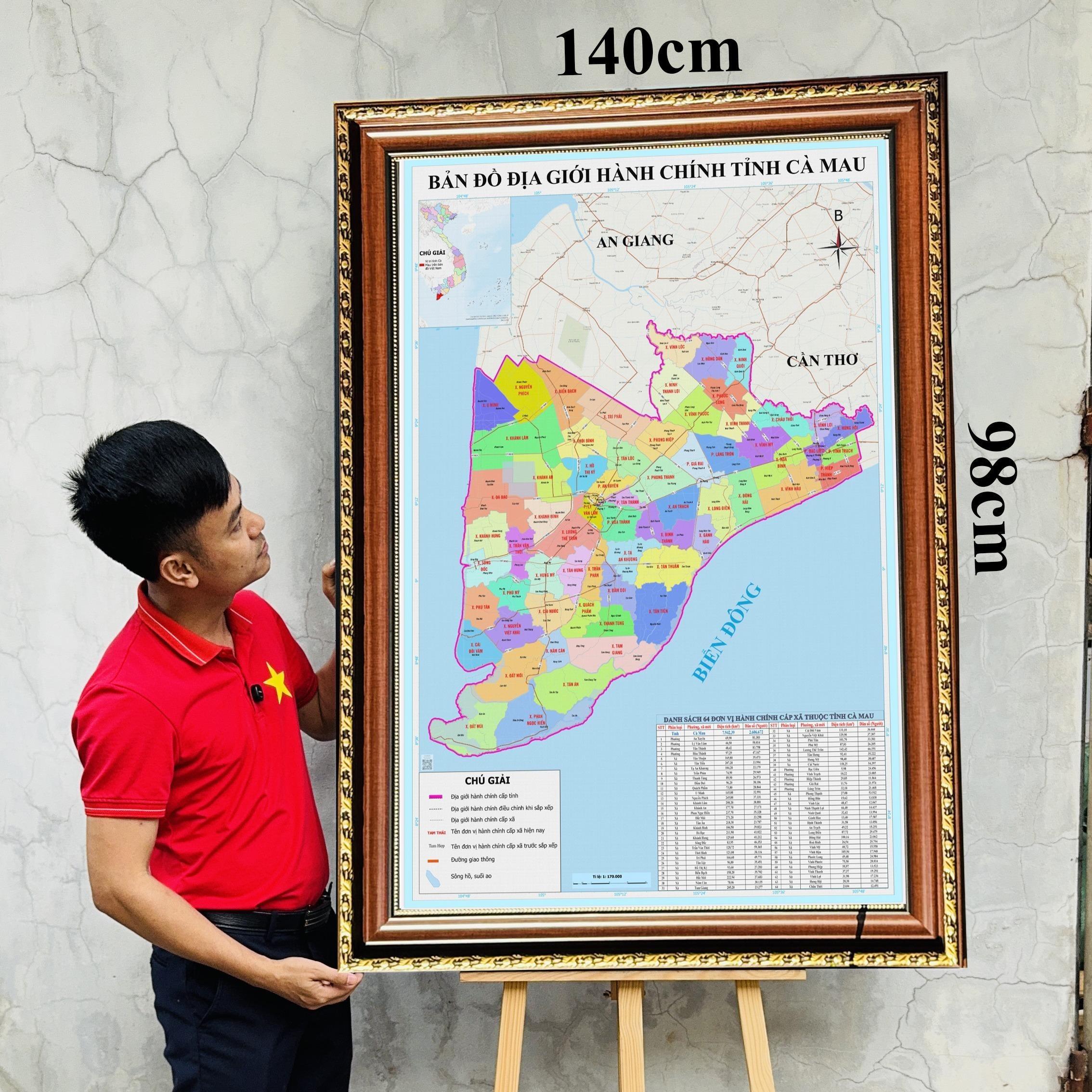 Bản Đồ Cà Mau (Bạc Liêu và Cà Mau) cập nhật 2026 có cả tên xã phường mới và cũ chi tiết