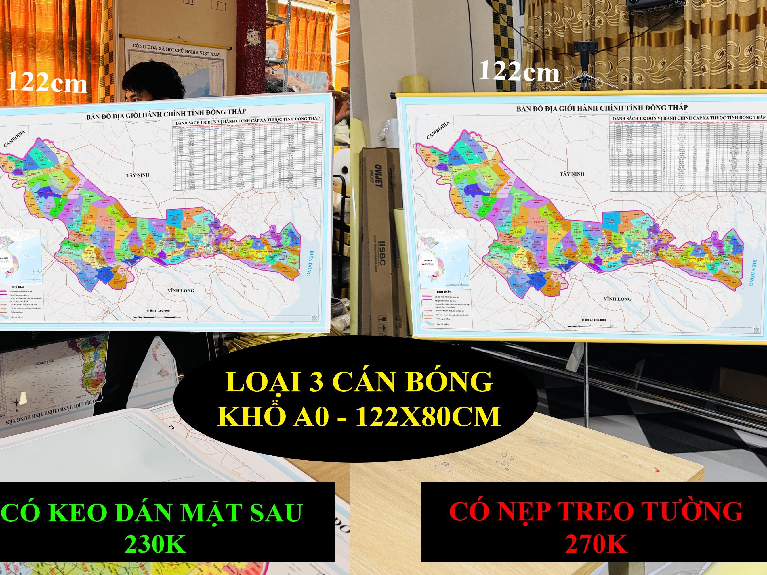 Bản Đồ Đồng Tháp (Tiền Giang và Đồng Tháp) cập nhật 2026 có cả tên xã phường mới và cũ chi tiết