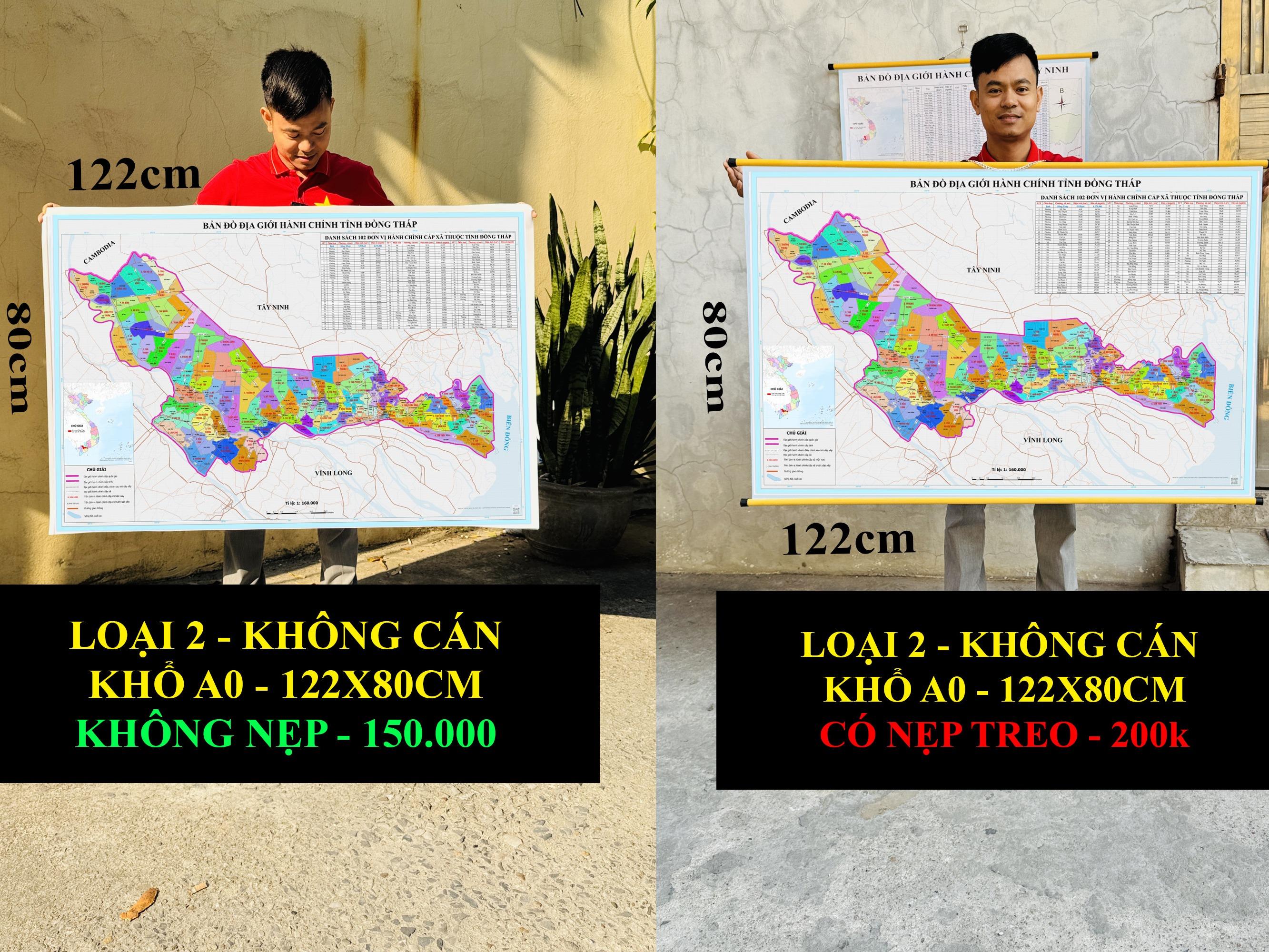 Bản Đồ Đồng Tháp (Tiền Giang và Đồng Tháp) cập nhật 2026 có cả tên xã phường mới và cũ chi tiết
