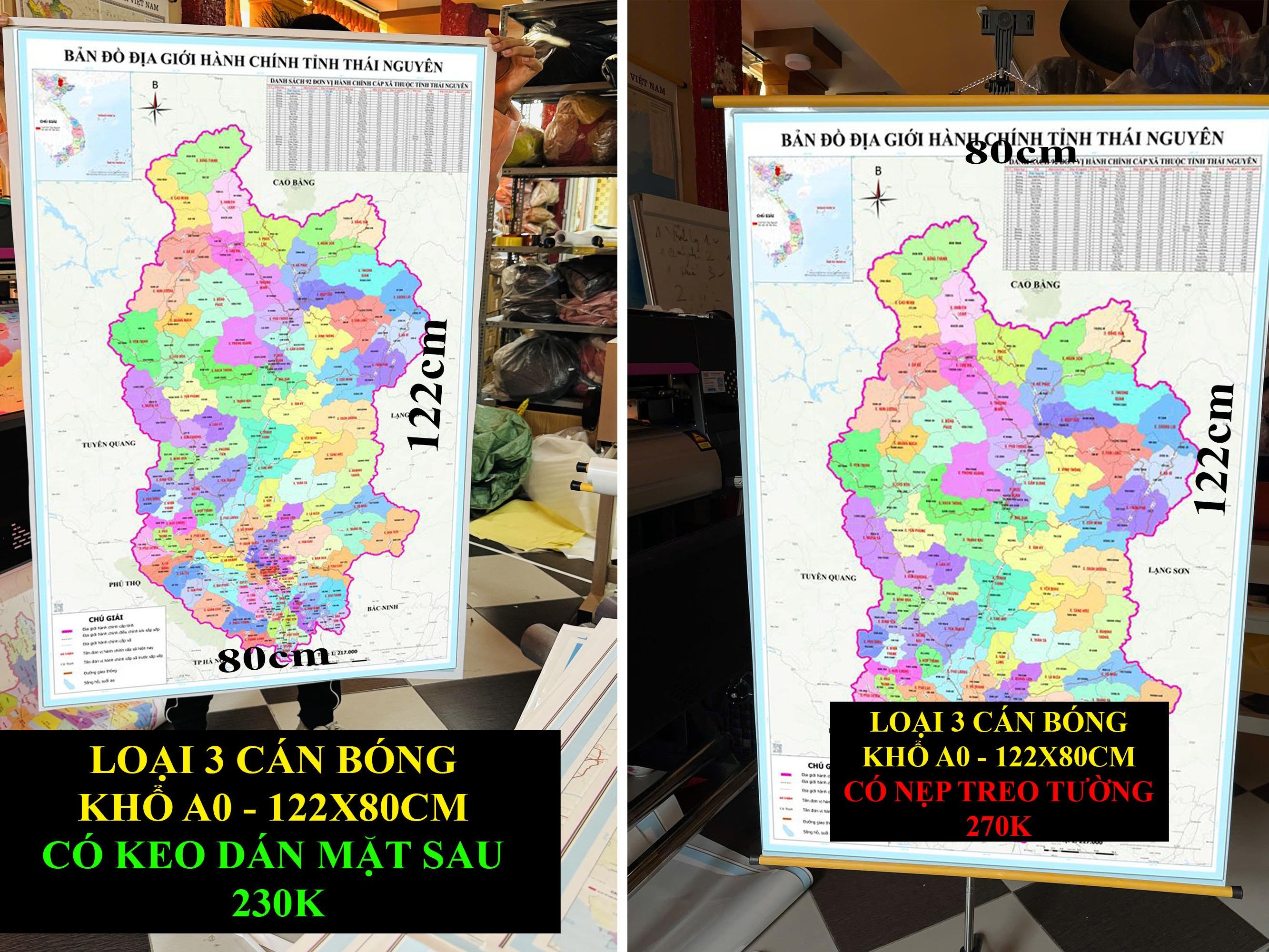 Bản Đồ Thái Nguyên (Thái Nguyên và Bắc Cạn) cập nhật 2026