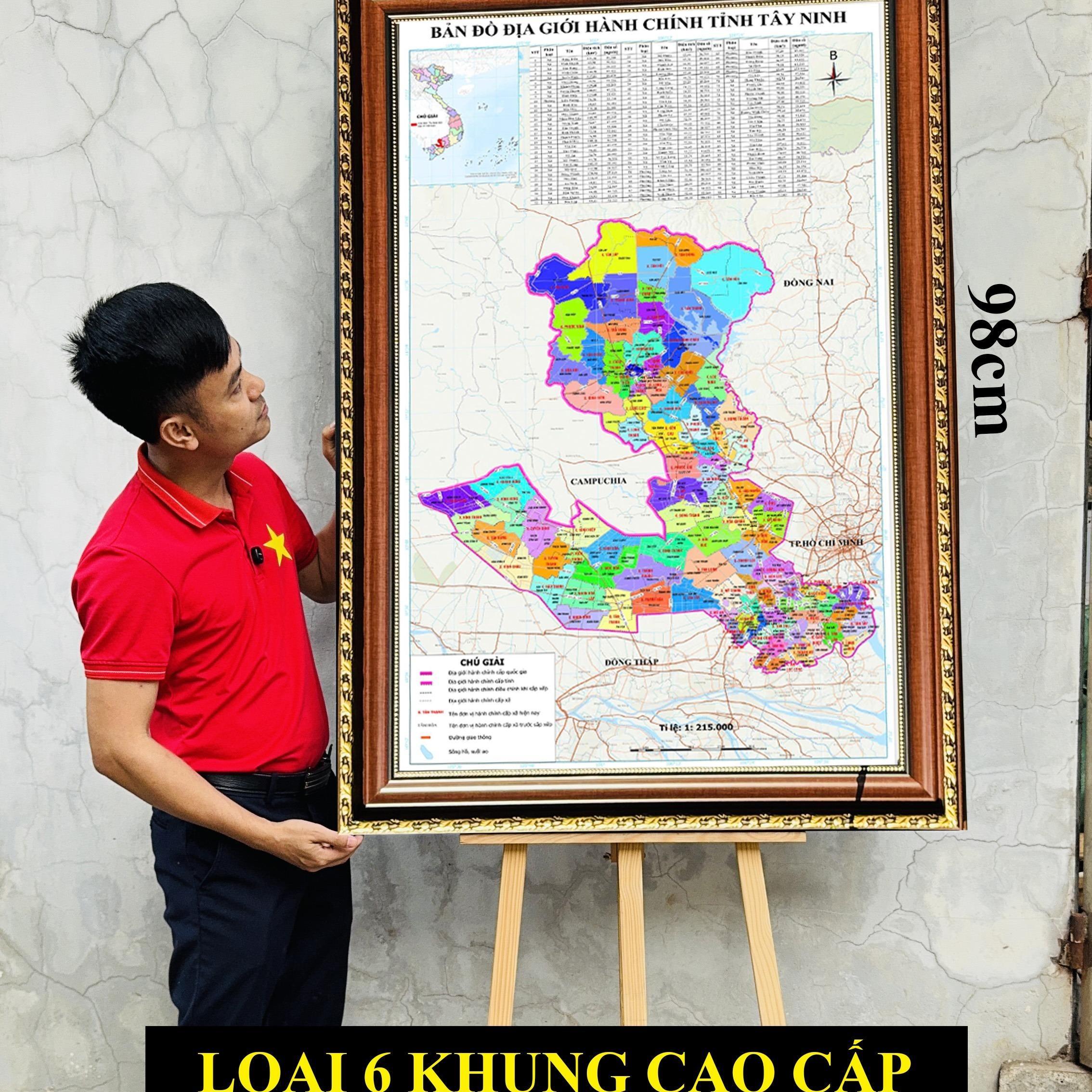 Bản Đồ Tây Ninh (Tây Ninh và Long An) cập nhật 2026 có cả tên xã phường mới và cũ chi tiết