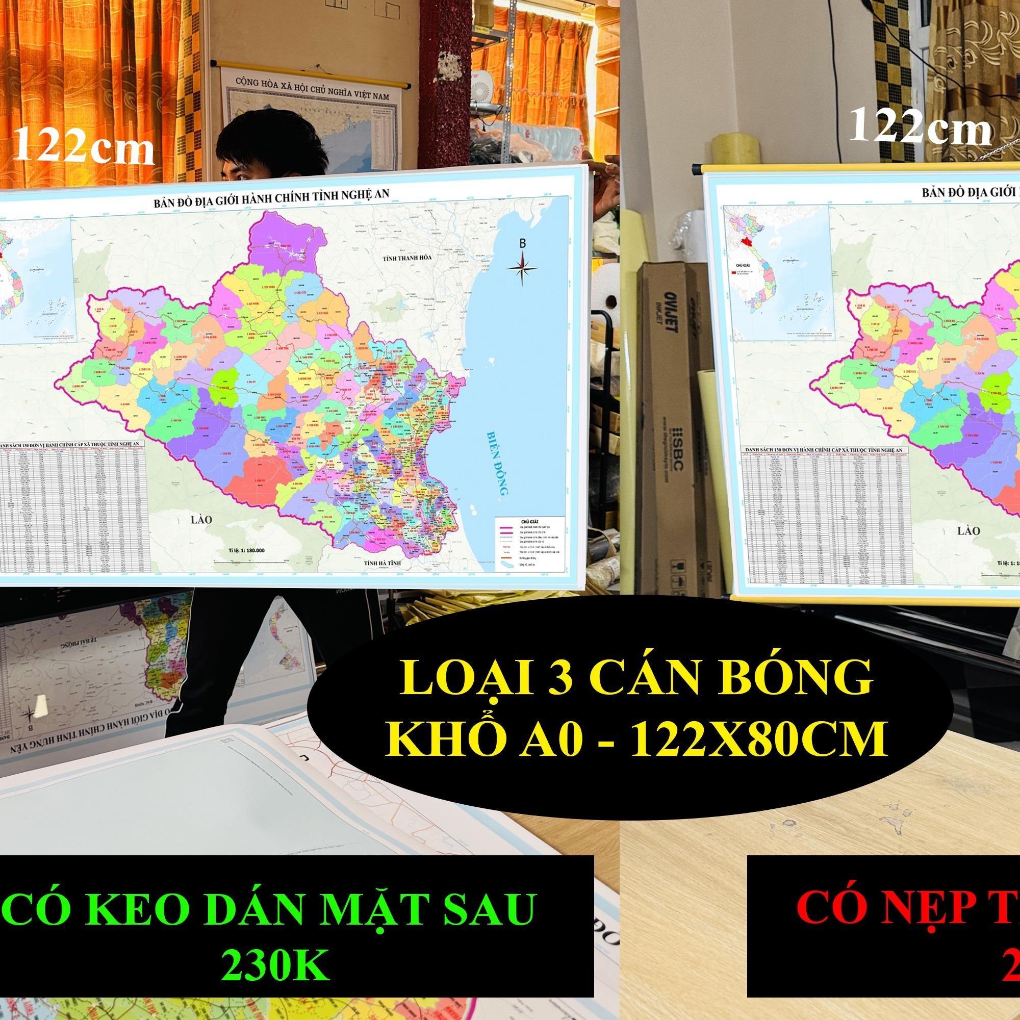 Bản Đồ Nghệ An cập nhật 2026 có cả tên xã phường mới và cũ chi tiết