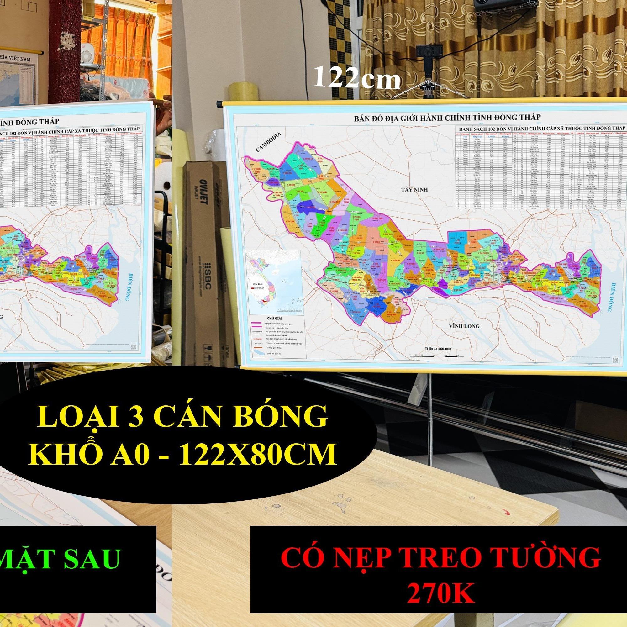 Bản Đồ Đồng Tháp (Tiền Giang và Đồng Tháp) cập nhật 2026 có cả tên xã phường mới và cũ chi tiết