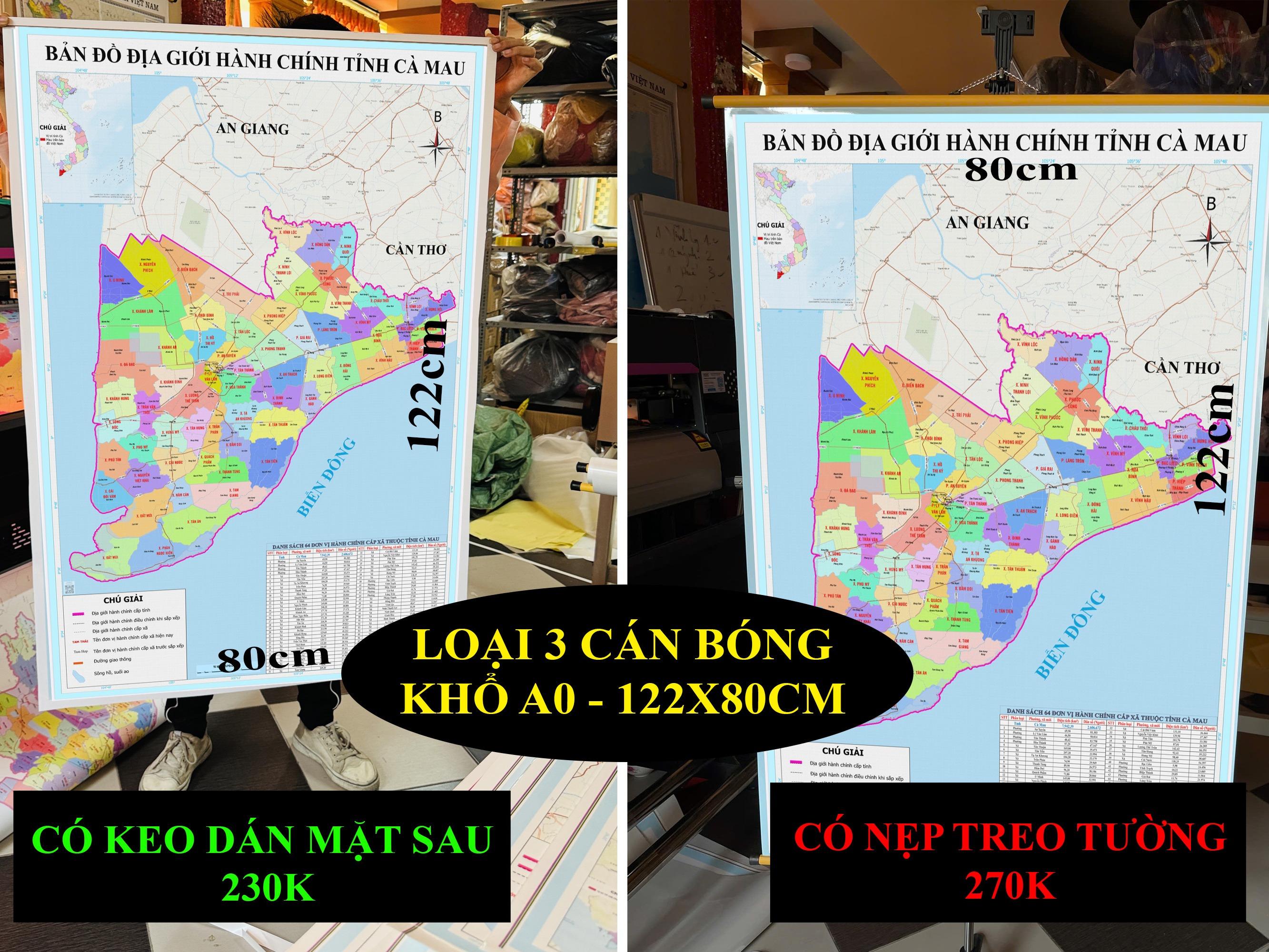 Bản Đồ Cà Mau (Bạc Liêu và Cà Mau) cập nhật 2026 có cả tên xã phường mới và cũ chi tiết