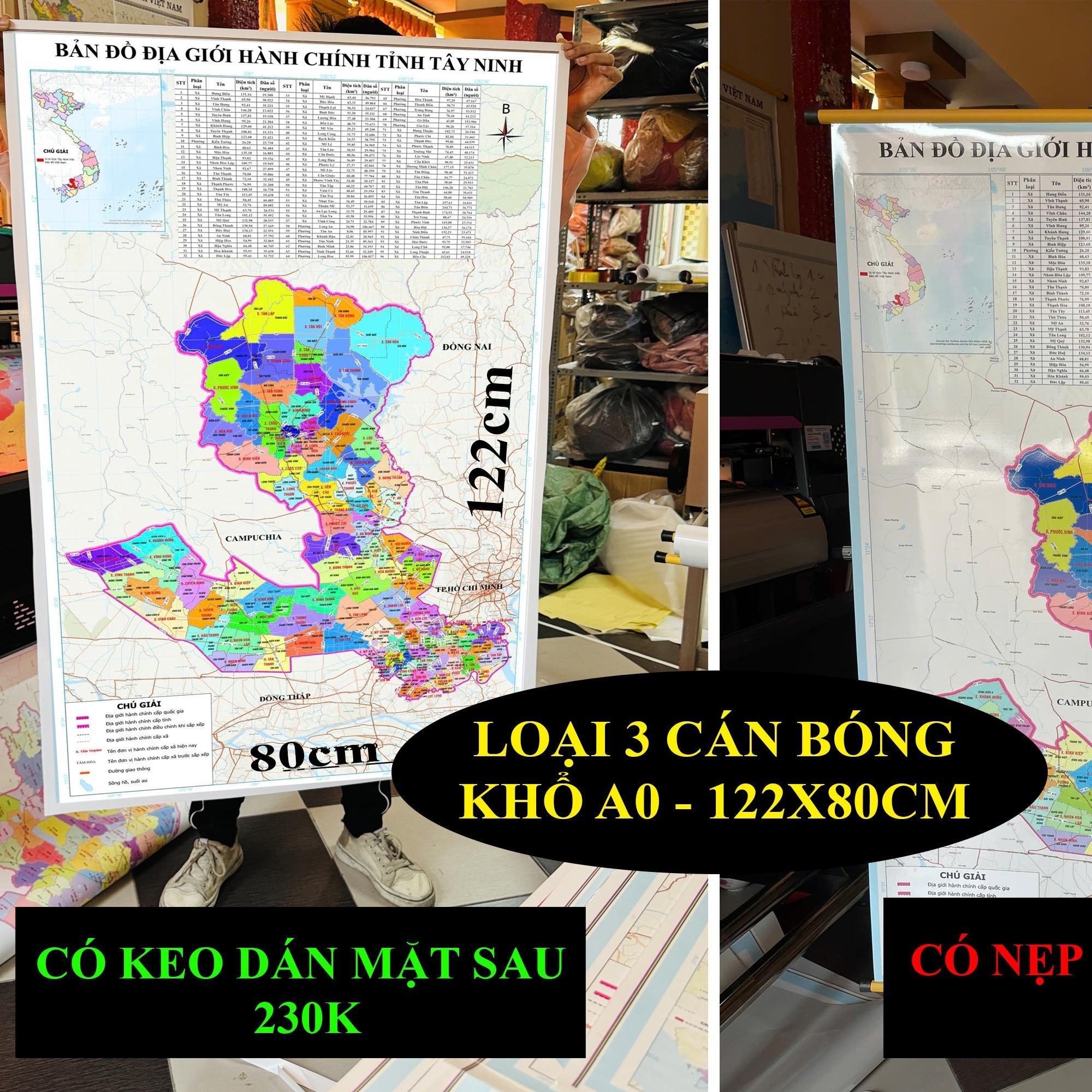 Bản Đồ Tây Ninh (Tây Ninh và Long An) cập nhật 2026 có cả tên xã phường mới và cũ chi tiết