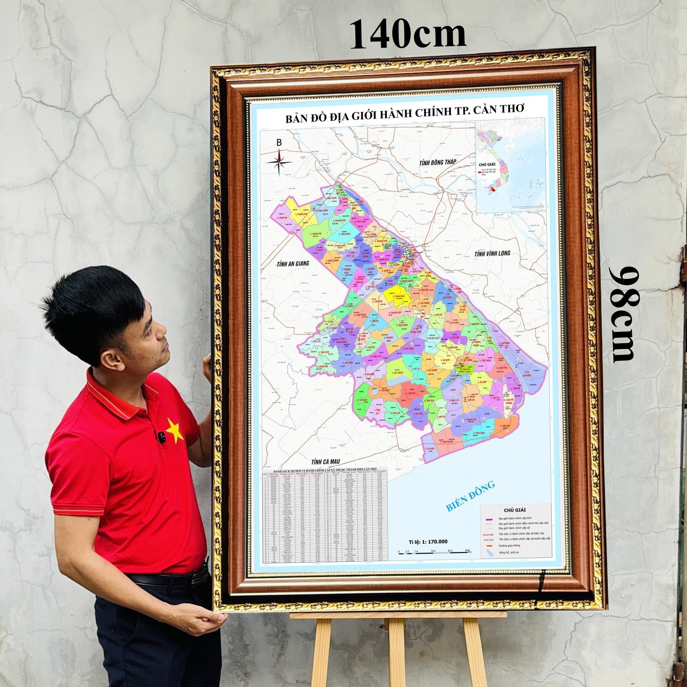 Bản Đồ TP Cần Thơ (Sóc Trăng, Hậu Giang và TP Cần Thơ) cập nhật 2026 có cả tên xã phường mới và cũ chi tiết