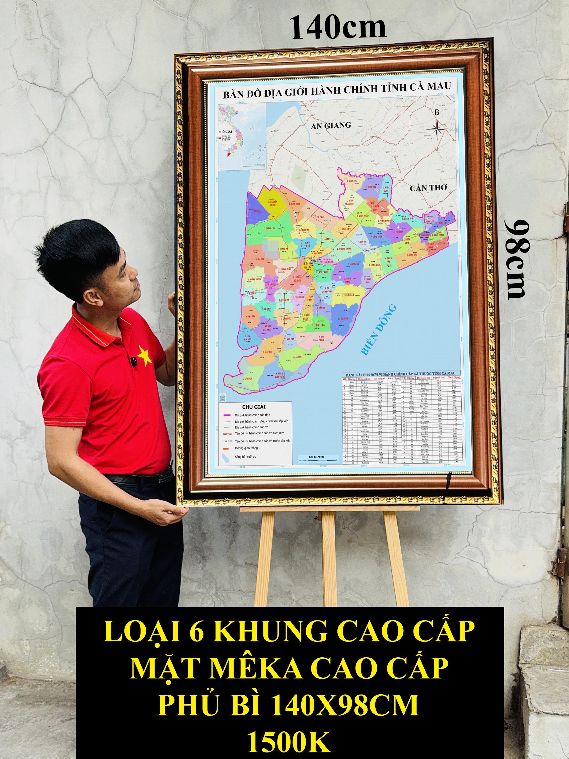 Bản Đồ Cà Mau (Bạc Liêu và Cà Mau) cập nhật 2026 có cả tên xã phường mới và cũ chi tiết